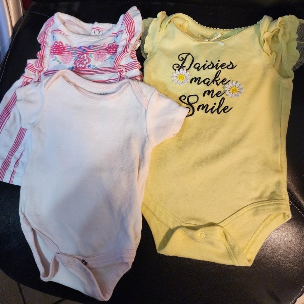 3-6 Month-Lot of 3 Various Brand Onesie and Dress